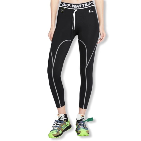 nike off white leggings black